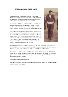 A preview of a PDF biography for Stobo, Ronald